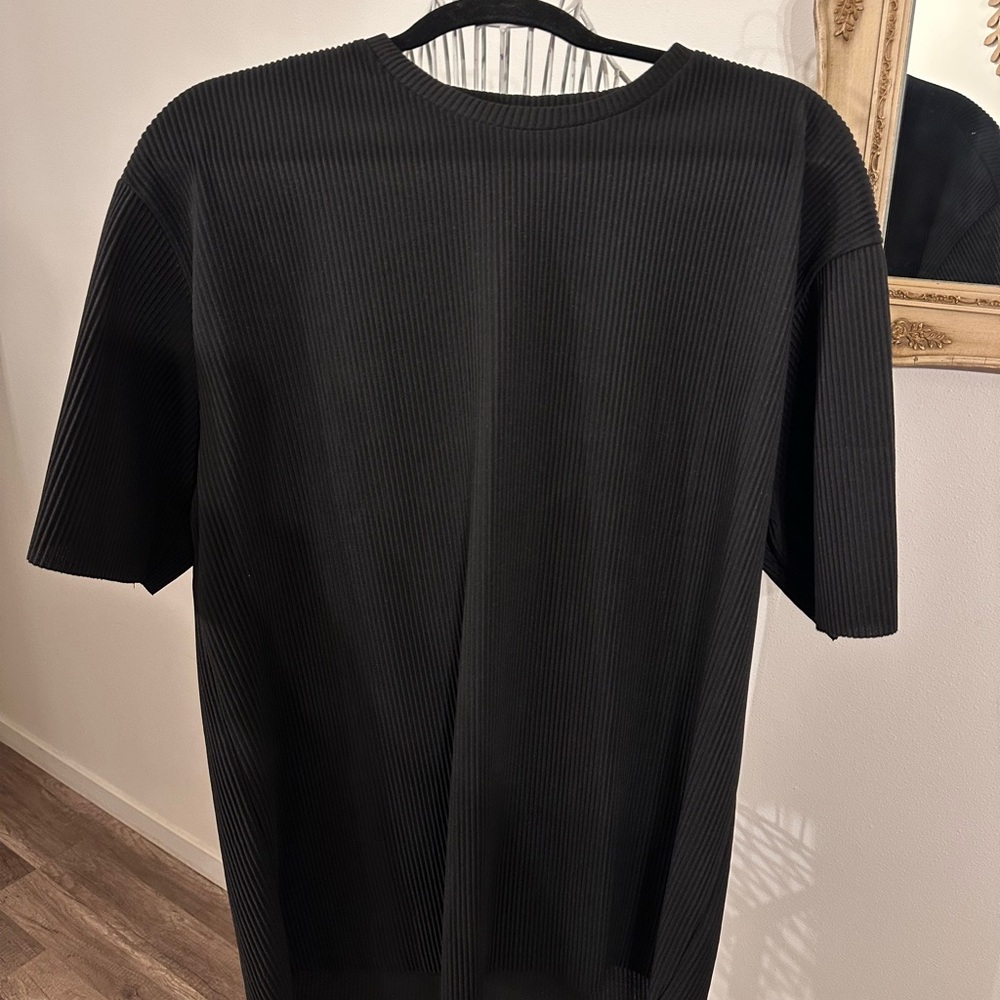 New! Zara Elegant Black Textured Blouse